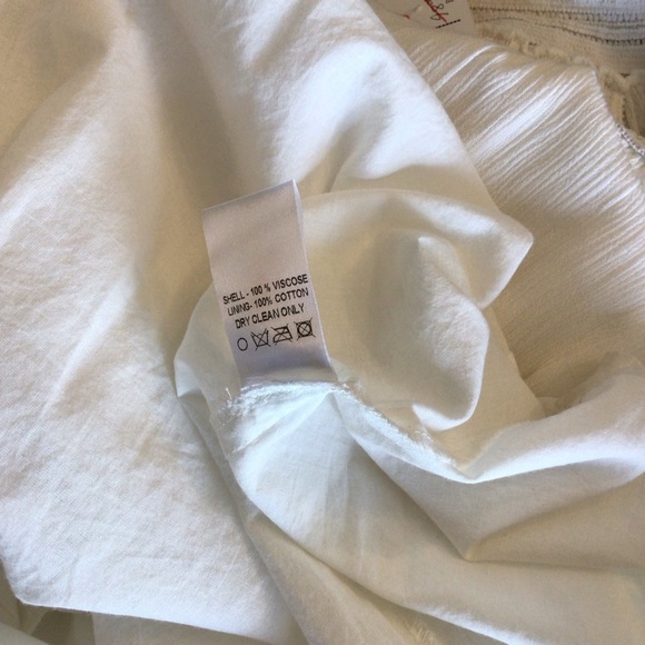 Judith March Boho Ivory Crinkle Floral Embroidered Half Sleeve Tunic Top Size L - Picture 9 of 9